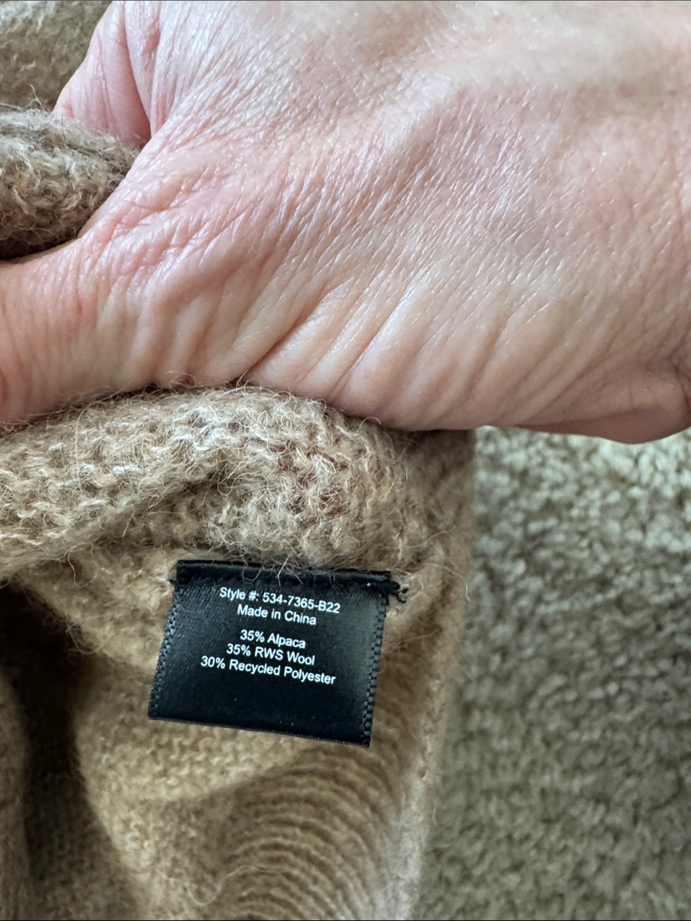 Jenni Kayne Dusty Taupe V-Neck Button Cardigan - Picture 3 of 3